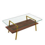 Tempered Glass Tabletop With Metal Legs - Chic Decora