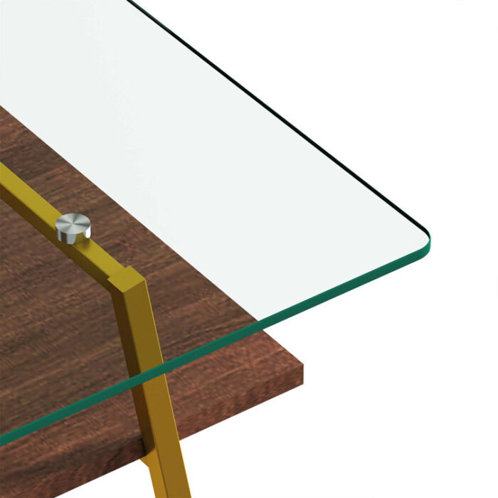 Tempered Glass Tabletop With Metal Legs - Chic Decora