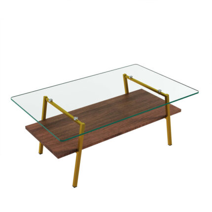 Tempered Glass Tabletop With Metal Legs - Chic Decora