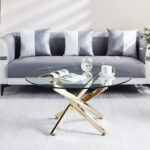 Tenoch Glass Top Coffee Table - Chic Decora