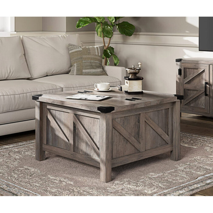 Tunstall Solid Wood Top Coffee Table - Chic Decora