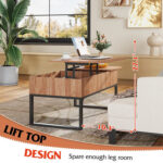 Valero Lift Top Extendable Sled Coffee Table with Storage - Chic Decora