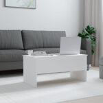 VidaXL Coffee Table Lift Top End Table Accent Side Sofa Table Engineered Wood - Chic Decora