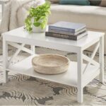 X-Frame Furniture 4 Legs Coffee Table with Storage - Chic Decora