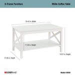 X-Frame Furniture 4 Legs Coffee Table with Storage - Chic Decora