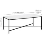 Xane 48″ Steel Coffee Table - Chic Decora