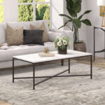 Xane 48″ Steel Coffee Table - Chic Decora