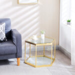 Yazmene Glass Top Coffee Table - Chic Decora