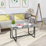 Yeon Glass Top Single Coffee Table - Chic Decora