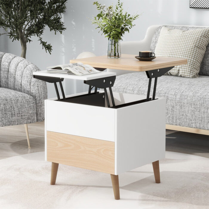 Zader lift top coffee table,Cocktail Table,coffe table with Storage - Chic Decora