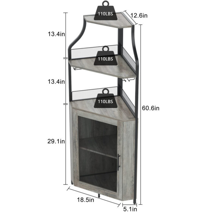 18.5” Bar Cabinet - Chic Decora