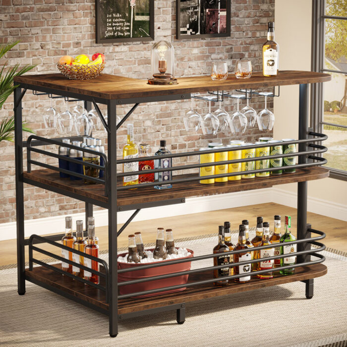 47.24” Bar Cabinet - Chic Decora