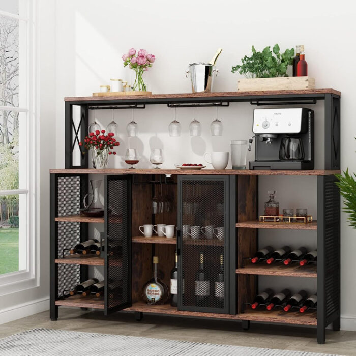 55.11” Bar Cabinet - Chic Decora