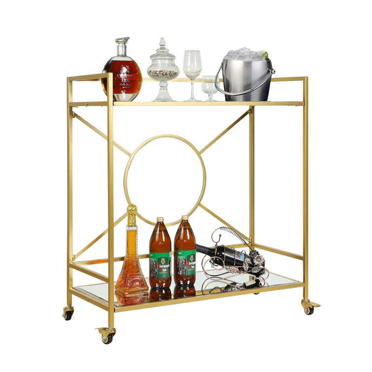 Aaria Metal Bar Cart - Chic Decora