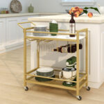 Abdul-Muiz Metal Bar Cart - Chic Decora