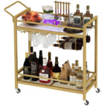 Abdul-Muiz Metal Bar Cart - Chic Decora