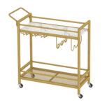 Abdul-Muiz Metal Bar Cart - Chic Decora