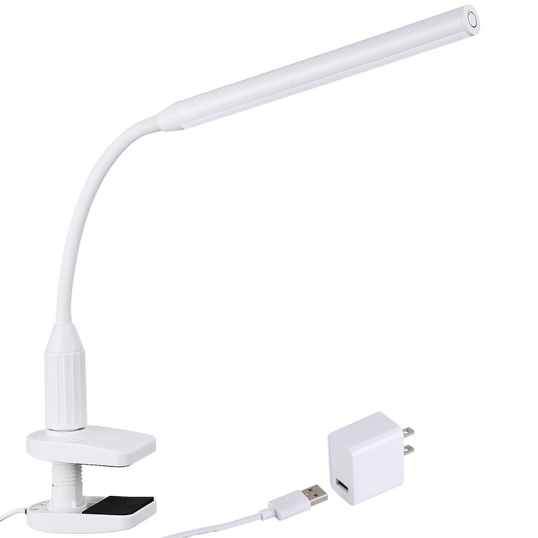 Adjustable Integrated LED Desk Lamp with USB&Outlet Touch Control Dimmable Eye-Caring Table Light - Chic Decora