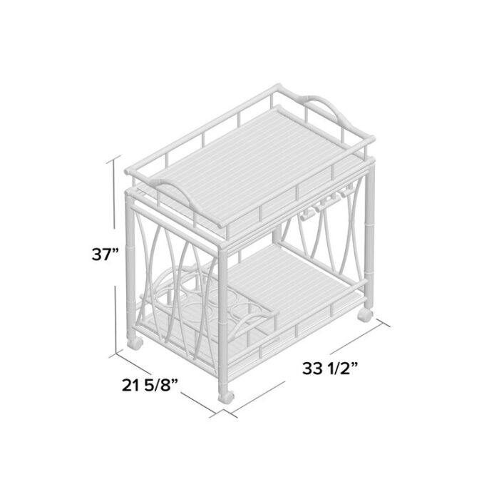 Alesandra Solid Wood Bar Cart - Chic Decora