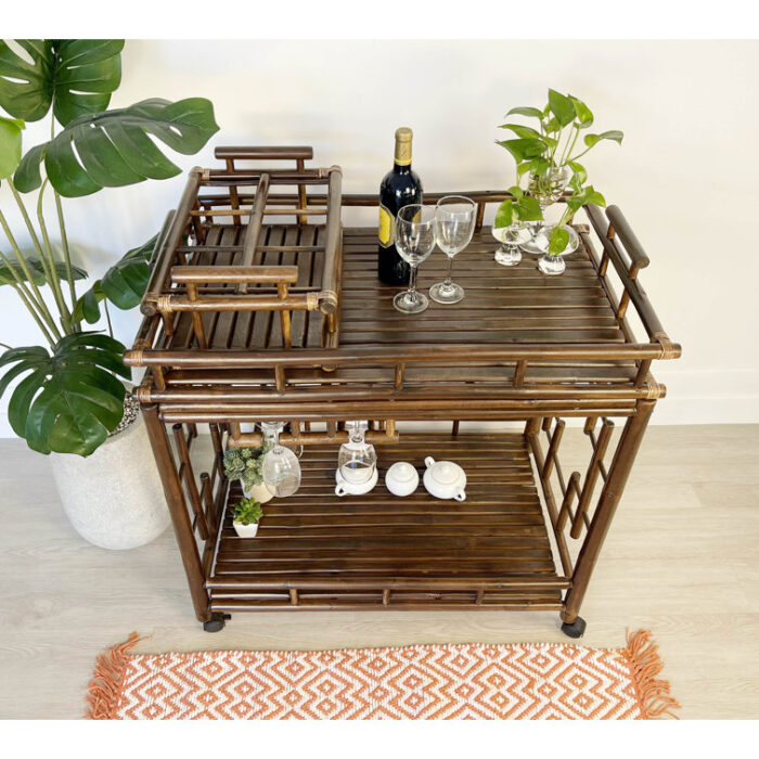 Alesandra Solid Wood Bar Cart - Chic Decora