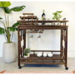 Alesandra Solid Wood Bar Cart - Chic Decora