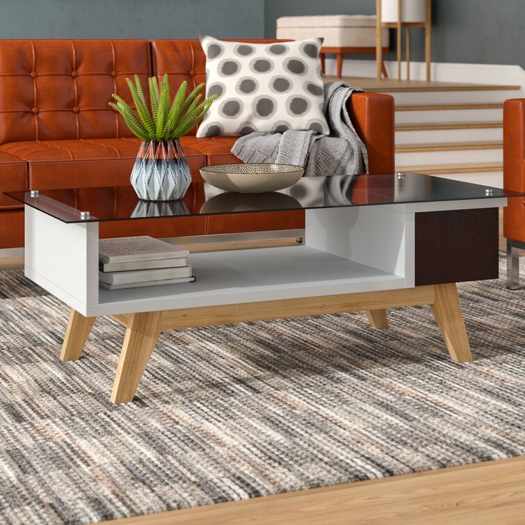 Alijah Glass Top Single Coffee Table - Chic Decora