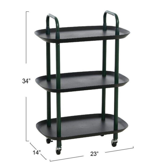 Alline Metal Bar Cart - Chic Decora