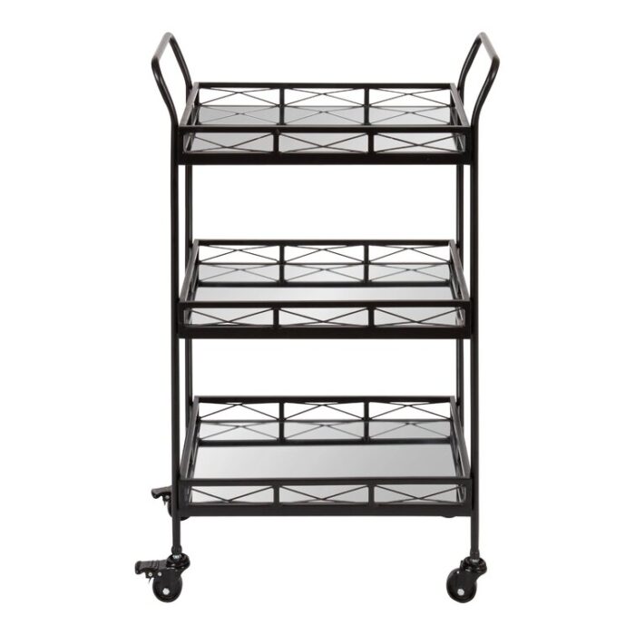 Aloria Metal Bar Cart - Chic Decora