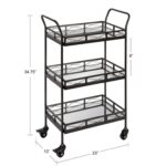 Aloria Metal Bar Cart - Chic Decora