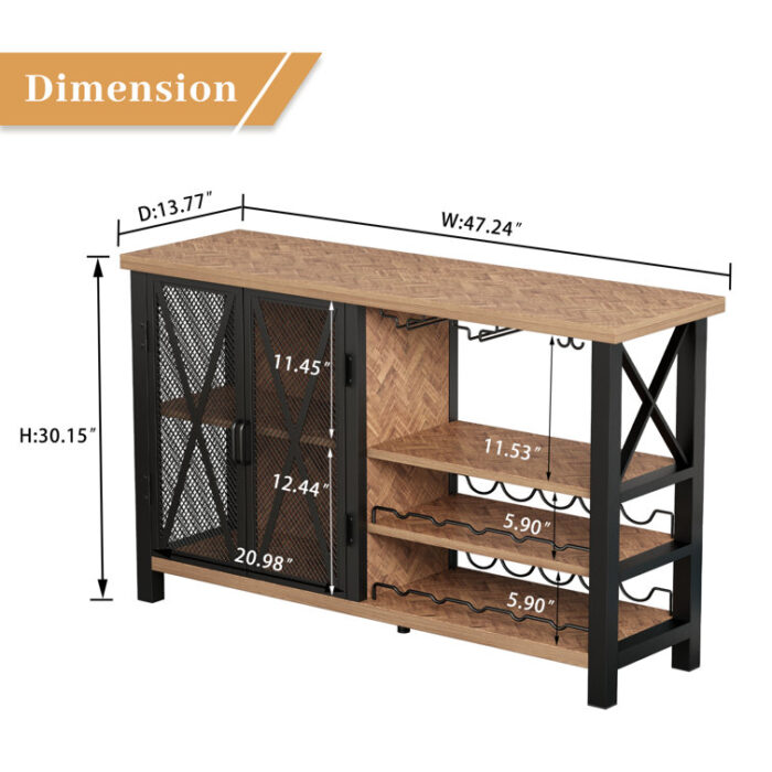 Annadale 47.24” Bar Cabinet - Chic Decora