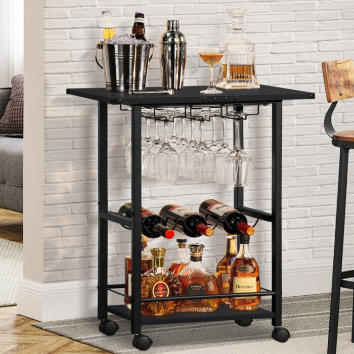 Anuraj Metal Bar Cart - Chic Decora