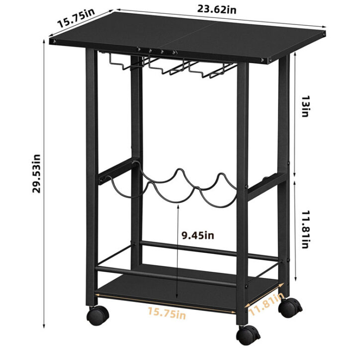 Anuraj Metal Bar Cart - Chic Decora