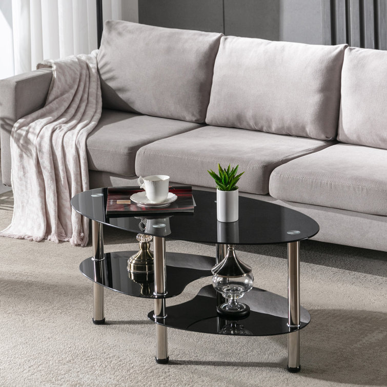 Areatha Glass Top Coffee Table - Chic Decora