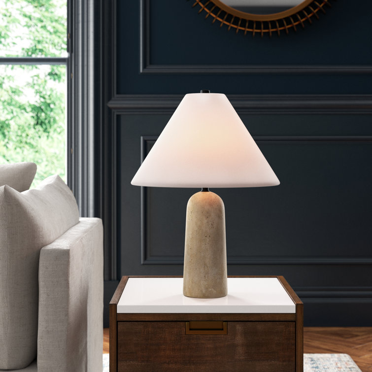 Astere Travertine Table Lamp - Chic Decora