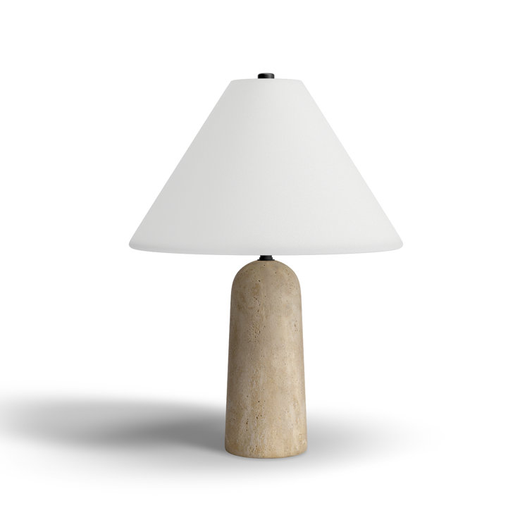 Astere Travertine Table Lamp - Chic Decora