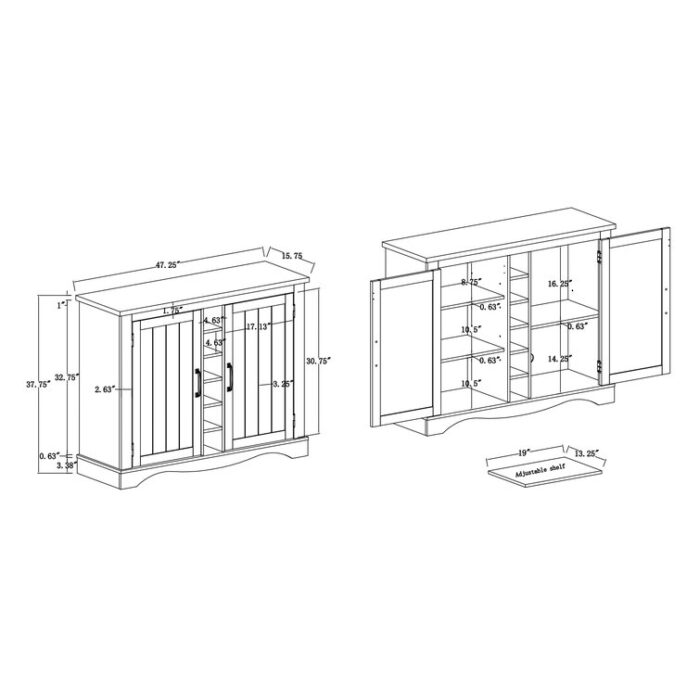 Aurelia 47.25” Bar Cabinet - Chic Decora