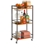 Azizbek Metal Bar Cart - Chic Decora