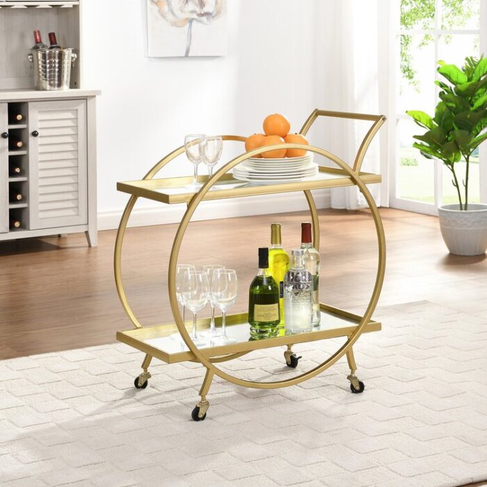 Barcaldine Metal Bar Cart - Chic Decora