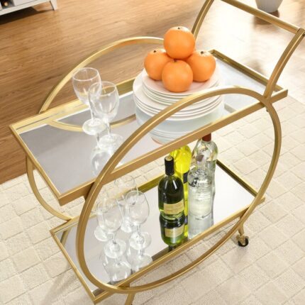 Barcaldine Metal Bar Cart - Chic Decora