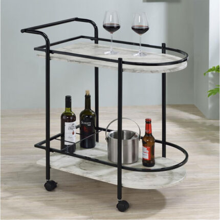 Bertalan Metal Bar Cart - Chic Decora