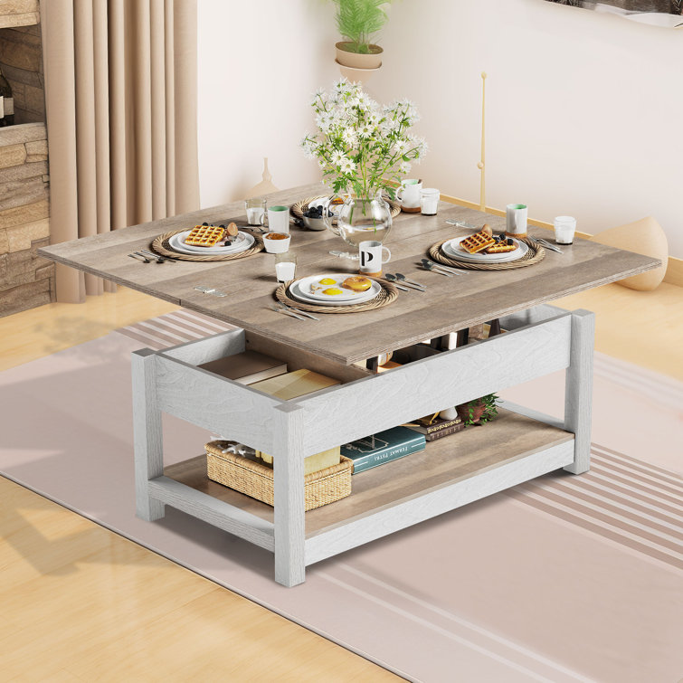 Bojko Lift Top 4 Legs Coffee Table with Storage - Chic Decora