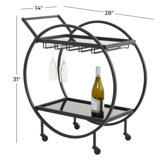 Bray Metal Bar Cart - Chic Decora