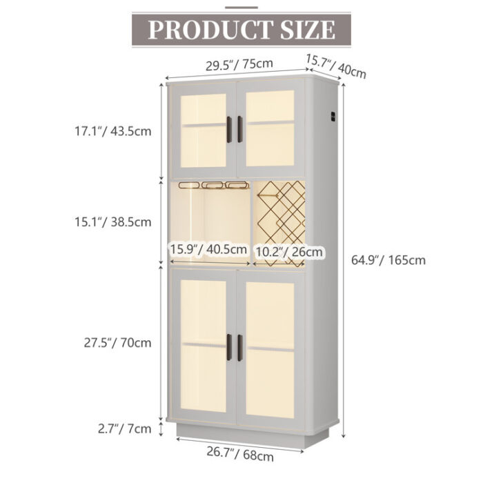 Breesa 29.5” Bar Cabinet - Chic Decora