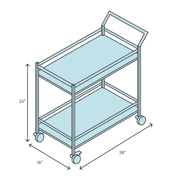 Burchett Wood Bar Cart - Chic Decora