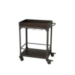 Burchett Wood Bar Cart - Chic Decora