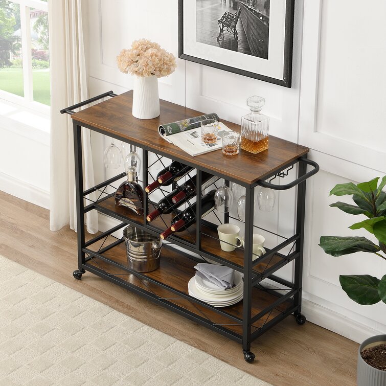 Caleia Metal Bar Cart - Chic Decora