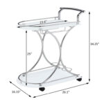 Carmita Steel Bar Cart - Chic Decora