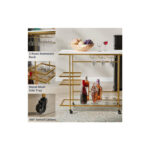 Cendra Metal Bar Cart - Chic Decora