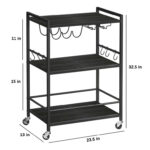 Cevenola Metal Bar Cart - Chic Decora