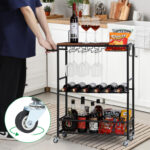 Chaimas Metal Bar Cart - Chic Decora